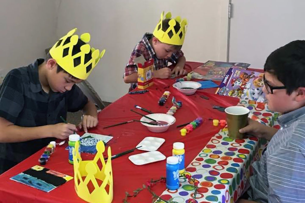 Kids Activity Table at Adult Party
