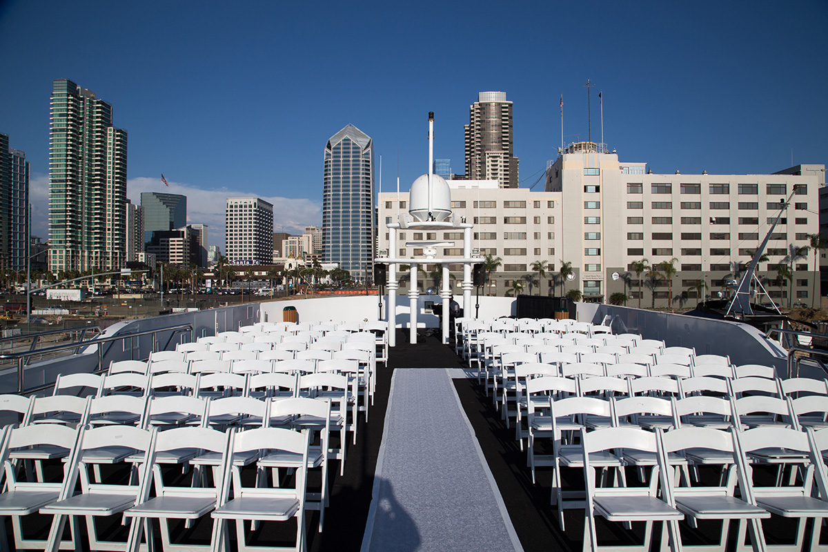 Celebration of Life Ceremony seating aboard boat