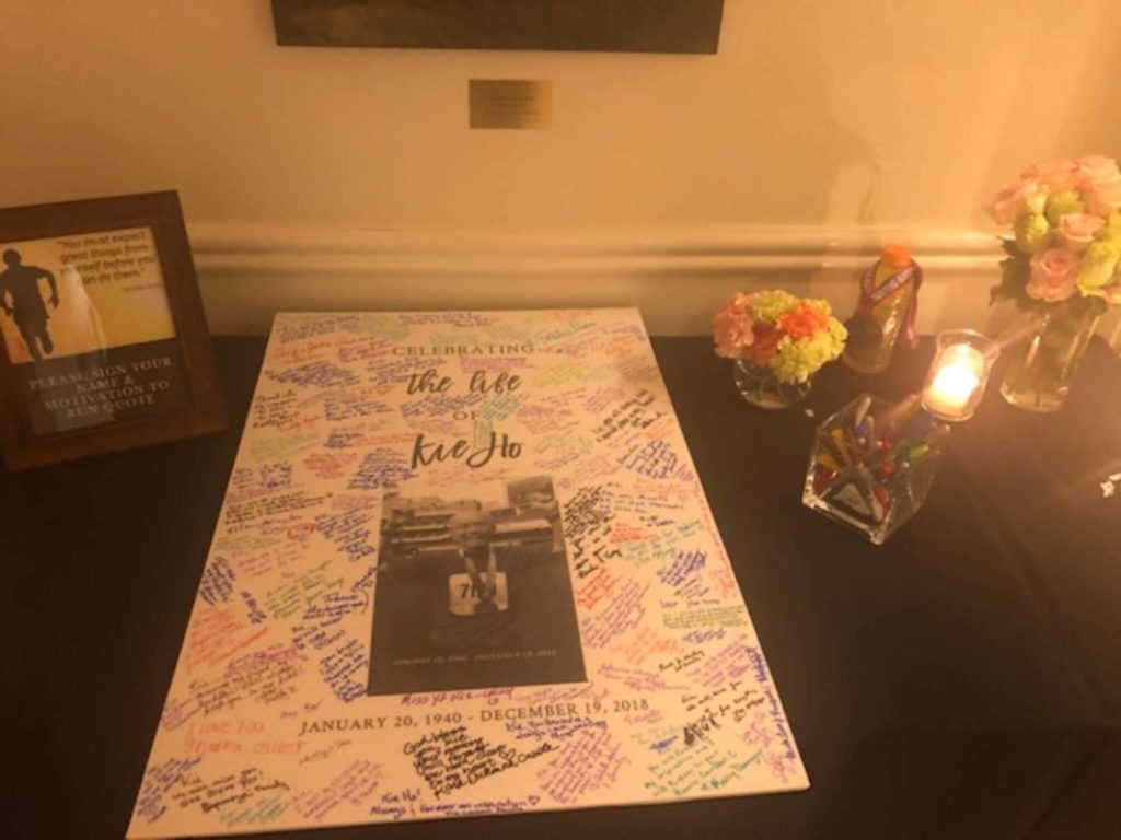 Instead of a guest book attendees signed a poster