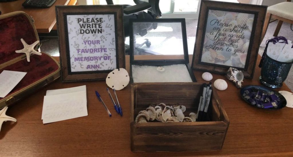 Instead of a guest book use a memory box for people to write down their favorite memory